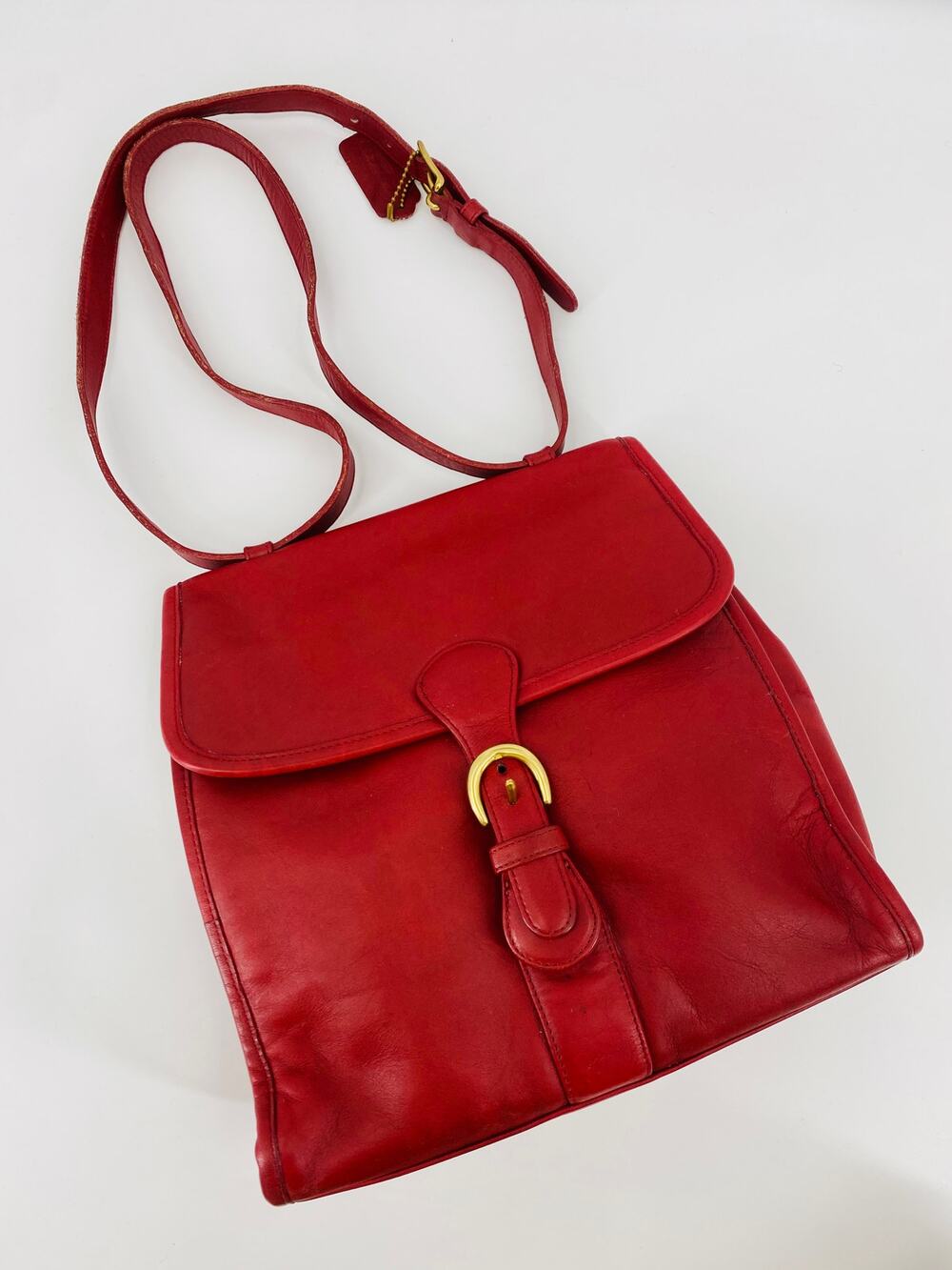Coach 4191 Soft Kelly Red Vintage Purse RARE
